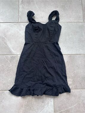 Old Navy Black Mini Dress with Ruffle Hem
